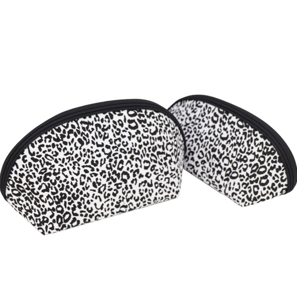 Leopard Print Cosmetic Travel Bag, 2 PK